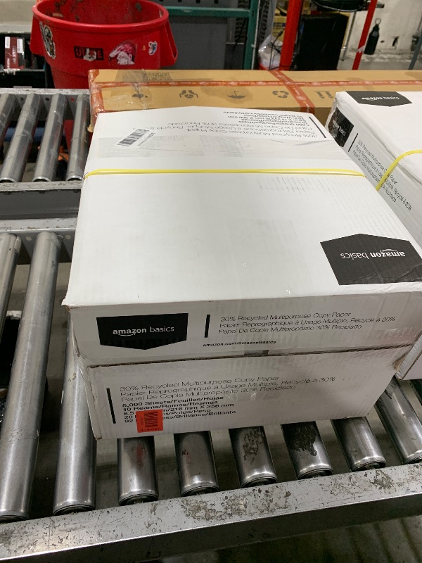 Photo 1 of Amazon Basics 30% Recycled Multipurpose Copy & Print Paper, 8.5 x 14 in, 20 lb Weight, 92 Bright, White, 5000 Sheets (10 Reams)