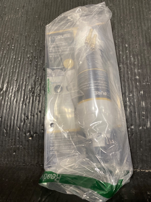 Photo 1 of EcoPure EPINL30 5-Year In-Line Refrigerator Water Filter – Universal Fit for Most Fridges, Ice Makers, RVs & Boats – Reduces Chlorine Taste & Odor – Easy DIY Install with 1/4" Fittings