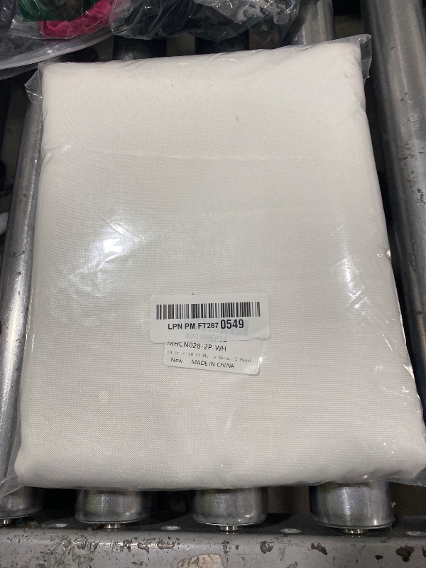 Photo 1 of 10 ft × 10 ft White Backdrop Curtain for Wedding Decor Holiday Party - White Wedding Backdrop Polyester Photography Backdrop Drapes Baby Shower Birthday Privacy Sliding Curtains Home Decor, 2 Panels