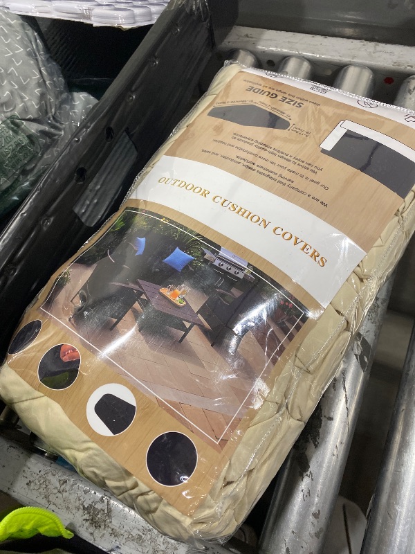 Photo 1 of SUKAIKEQA Outdoor Cushion Covers Set,14PCS Waterproof Patio Furniture Couch Seat Slipcovers, Replacement for Sofa Sectional Chair(Cover?Only)