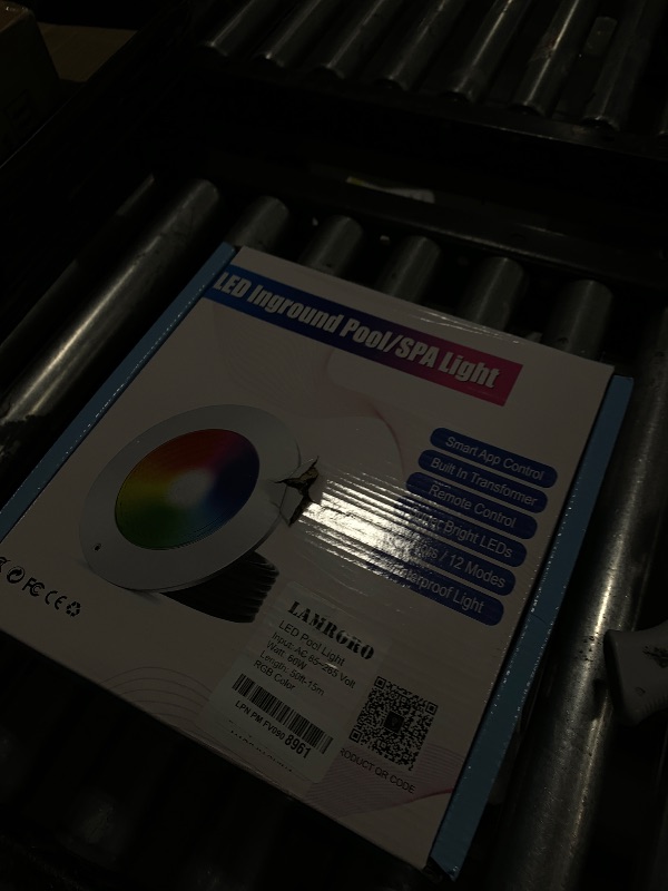 Photo 1 of Pool Lights for Inground Pool, 60W 10 Inch LED Inground Pool Light with Controller, Remote and APP Control for Wet Niche, Color Changing Underwater Swimming Pool Lights with 50 Foot Cord