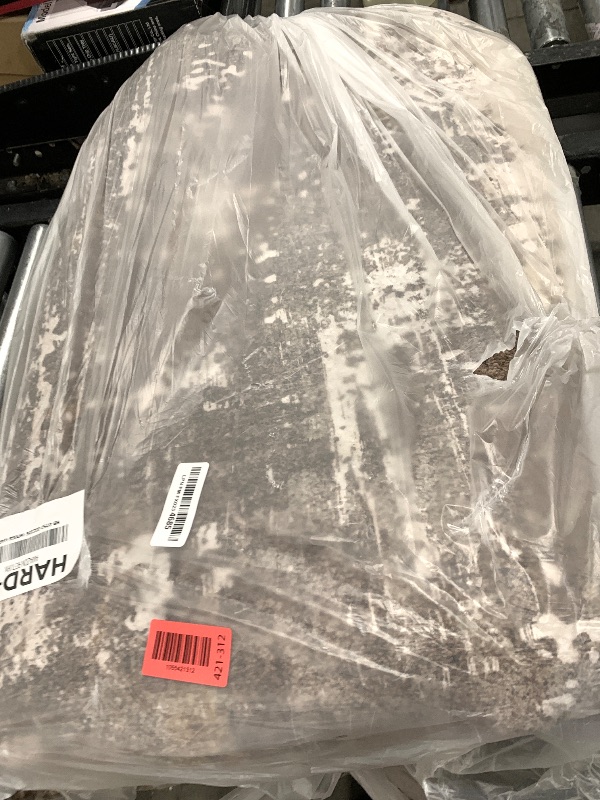 Photo 1 of Yarooge 8x10 Rugs for Living Room - Modern Abstract Washable Rug, Ultra Soft Non Slip Low Pile Large Rugs, Floor Carpet for Bedroom Dining Room Office Laundry Nursery Home(A-Brown)