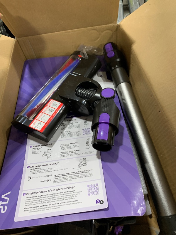 Photo 1 of Comvtu Cordless Vacuum Cleaner Rechargeable with 2600mAh Detachable Battery, Powerful Vacuums with 2 Adjustable Modes, Lightweight Portable Stick Vacuum for Home (Indigo Purple)