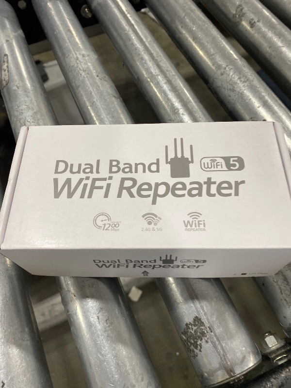 Photo 1 of WiFi Extender,Dual Band (5GHz + 2.4GHz) WiFi Booster for Home, Covers Up to 13,888 Sq.Ft and 150 Devices, WiFi Repeater with Ethernet Port, Quick Link,3-Min Easy Setup