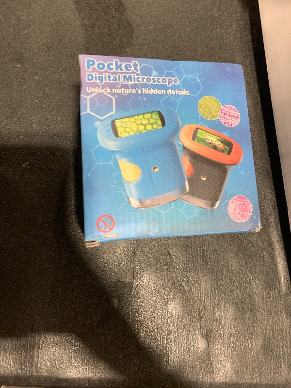 Photo 1 of 1000X Handheld Microscope for Kids, 4K 2.4" Screen Digital Kids Microscopes with 12 Slides, Portable Edu Toys Gifts for Age 3 4 5 6 7 8 9 10 11 12 Year Old Boys Girls Children Students(Blue)