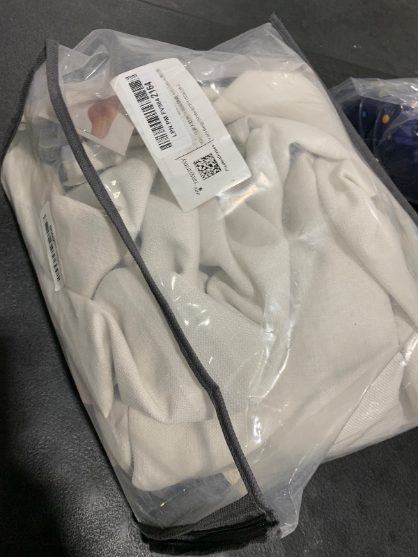 Photo 1 of Pinch Pleated Extra Long Blackout 132 Inch Curtains for Sliding Glass Door, Beige White Two Layer Linen Light Blocking Floor to Ceiling Living Room Window Drapes 2 Panels Set 11FT Length Large Curtain