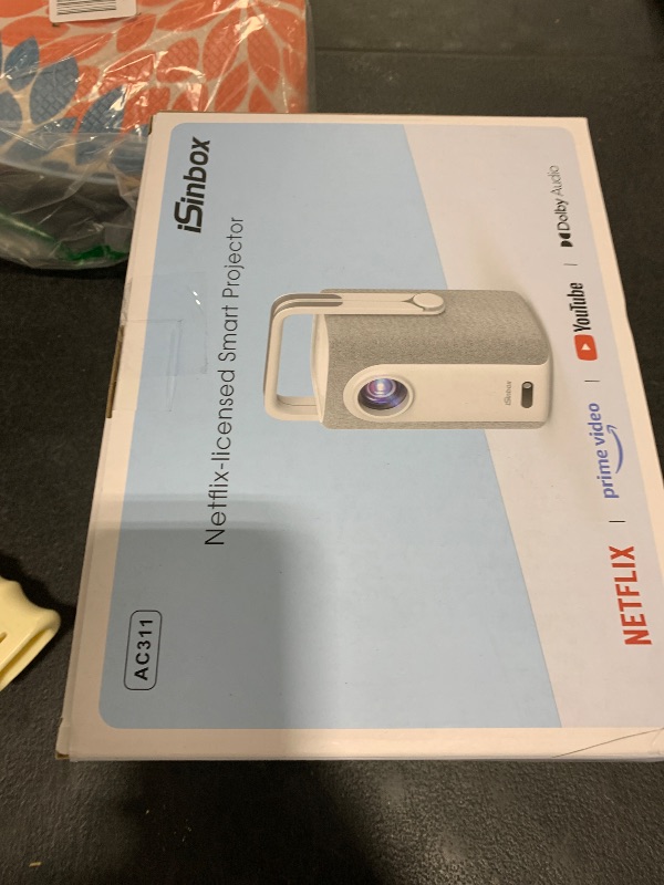 Photo 1 of [Short Throw/1200ANSI/Built in Apps] 4K Outdoor Projector with WiFi and Bluetooth, Auto Focus Projector with Dual-Mode Stand, Smart Portable Proyector with Netflix/YouTube/PrimeVideo & Dolby