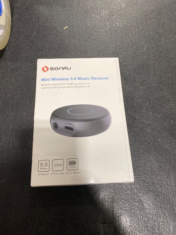 Photo 1 of SONRU Bluetooth Aux Adapter for Car, Wireless Audio Receiver, Portable Hands-Free Kit with RCA AUX 3.5mm for Home/Car Stereo Music Streaming Sound System