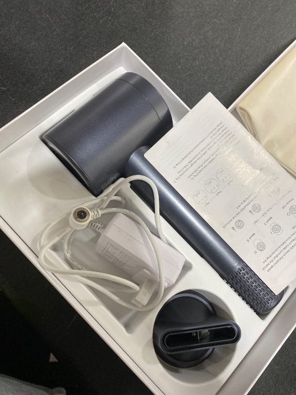 Photo 1 of 15000mAh Cordless Hair Dryer Rechargeable with Digital Screen, Travel Hair Dryer with Magnetic Nozzle, 4 Mode Portable Hair Blow Dryers for Women Kids Outdoor Camping Beaches, Gray