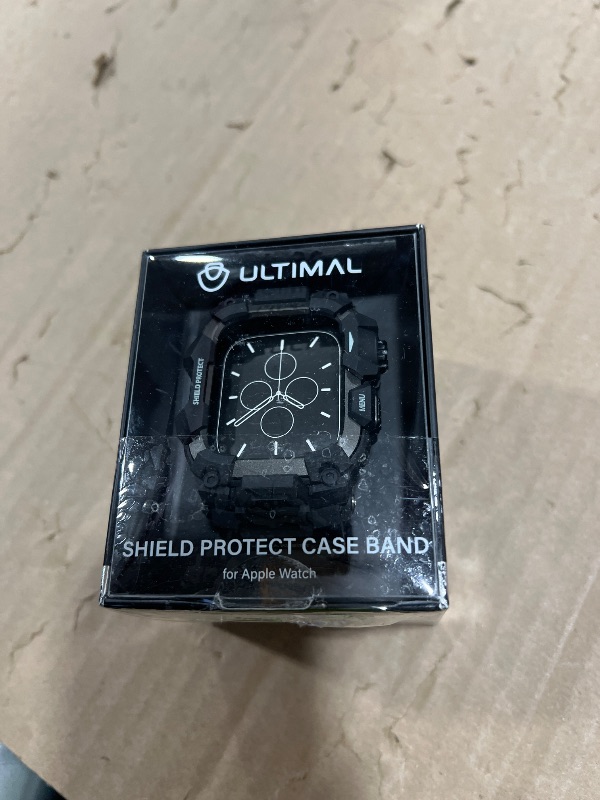 Photo 1 of ULTIMAL Rugged Case with Band for Apple Watch 44mm,Compatible with Apple Watch Series SE 3/SE 2/SE Generation/6/5/4, Military Grade Shockproof Bumper Cover for iWatch Tactical Band Men (Black, 44mm)