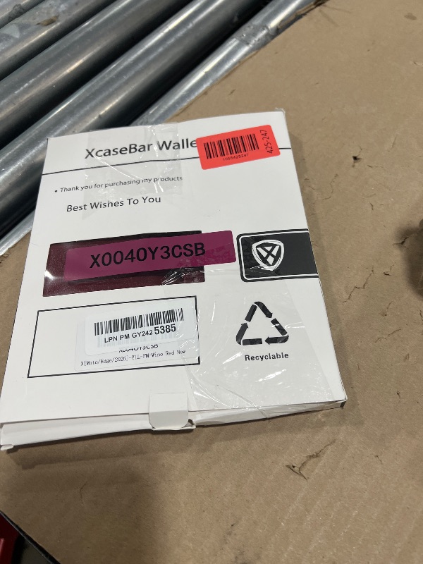 Photo 1 of XcaseBar compatible with ?Moto Edge 5G 2025 Wallet case with Zipper Credit Card Holder?RFID Blocking?,Flip Folio Book PU Leather Phone case Shockproof Cover Women Men for Mote Edge 2025 case Wine Red