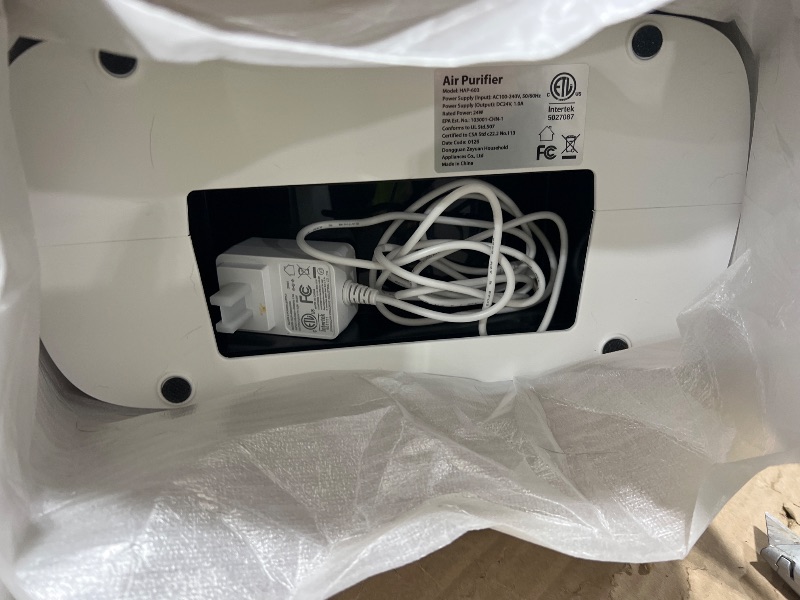 Photo 1 of ECOSELF Smart Air Purifier for Home Large Rooms, with WiFi Control, Covers Up to 2400 Ft², Smart Mode, AQI Display, 22dB Sleep Mode & Aromatherapy with 2X-Power Filtration, HAP603WF, White