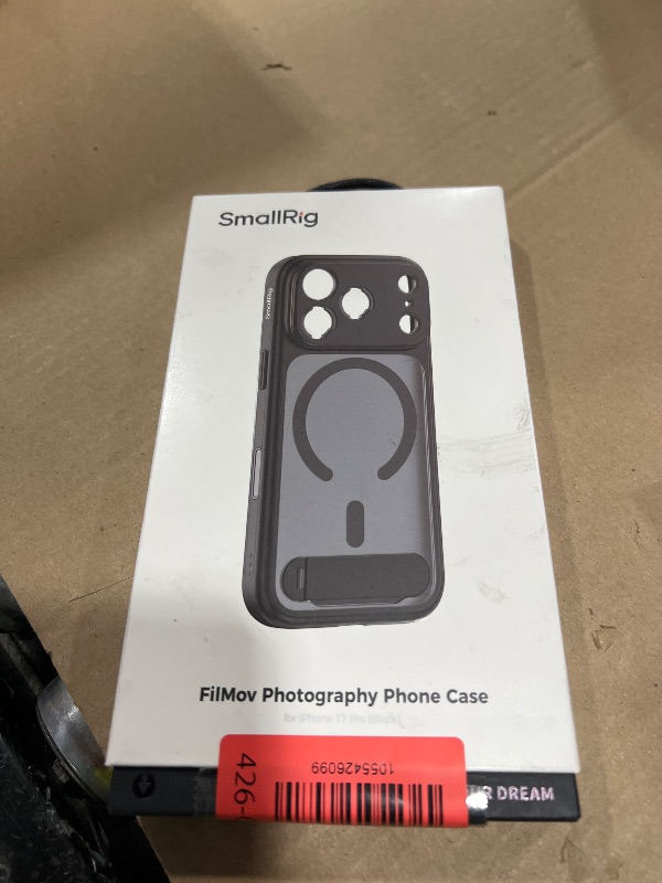Photo 1 of SMALLRIG FilMov Phone Case Kit for iPhone 17 Pro, Magnetic Phone Case with Adjustable Kickstand, Lens Backplate, Support for MagSafe, for Phone Gimbal Stabilizer, for DJI, for Insta360, Black-5549