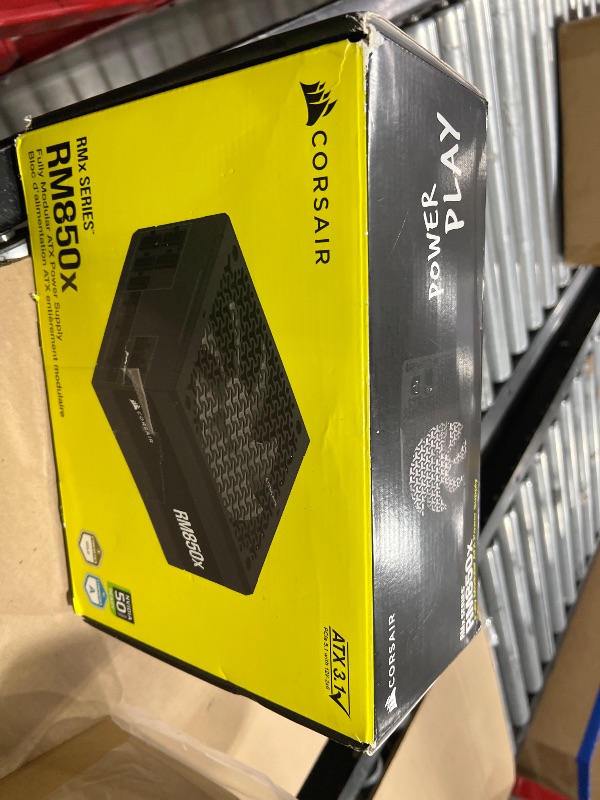 Photo 1 of CORSAIR RM850x Fully Modular Low-Noise ATX Power Supply – ATX 3.1 Compliant – PCIe 5.1 Support – Cybenetics Gold Efficiency – Native 12V-2x6 Connector – Black
