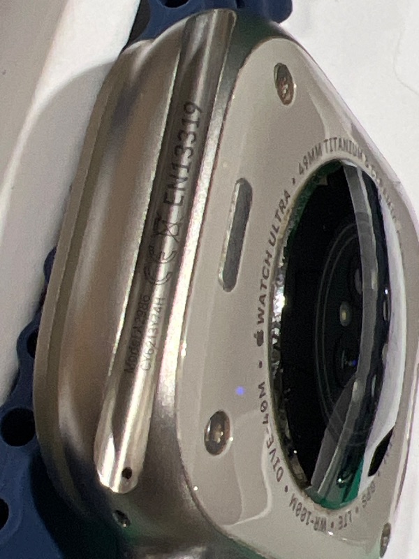 Photo 1 of Apple Watch Ultra 2 [GPS + Cellular, 49mm] - Titanium Case with Blue Ocean Band, One Size (Renewed Premium)