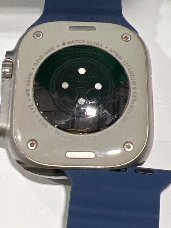 Photo 1 of Apple Watch Ultra 2 [GPS + Cellular, 49mm] - Titanium Case with Blue Ocean Band, One Size (Renewed Premium)