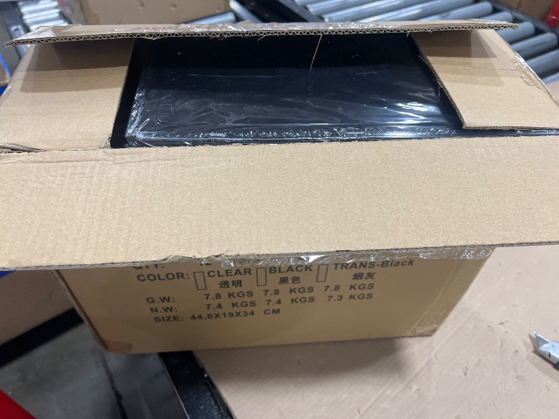 Photo 1 of Amllas 12 Pack Shoe Boxes Stackable,Upgraded Sturdy Shoe Storage Boxes with Clear Magnetic Door,Multifunctional Sneaker Storage, Shoe Box Organizer Fit up to US Size 12 Gray(13.8”x 9.84”x 7.1”)