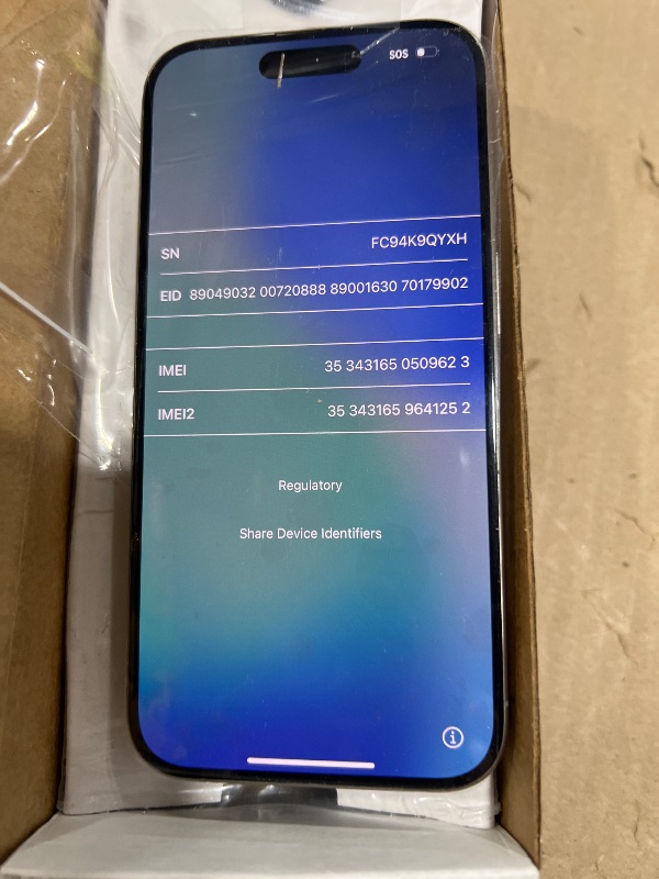 Photo 1 of Apple iPhone 15 Pro, 256GB, Natural Titanium - Unlocked (Renewed)