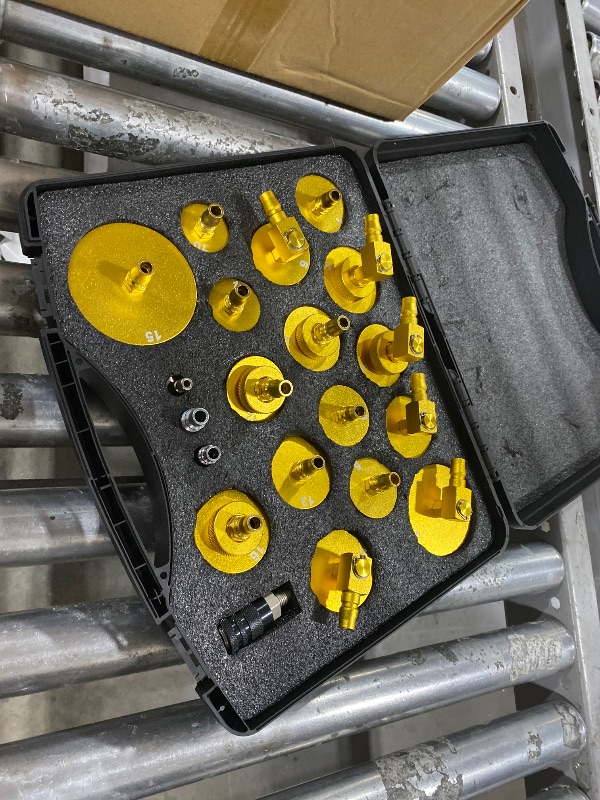 Photo 1 of 20Pcs Master Cylinder Brake Bleeder Adapter Kit, Aluminum Brake Pressure Bleeding Set Tool with Quick Connector Compatible with VW BMW Toyota Honda Nissan Most Vehicles