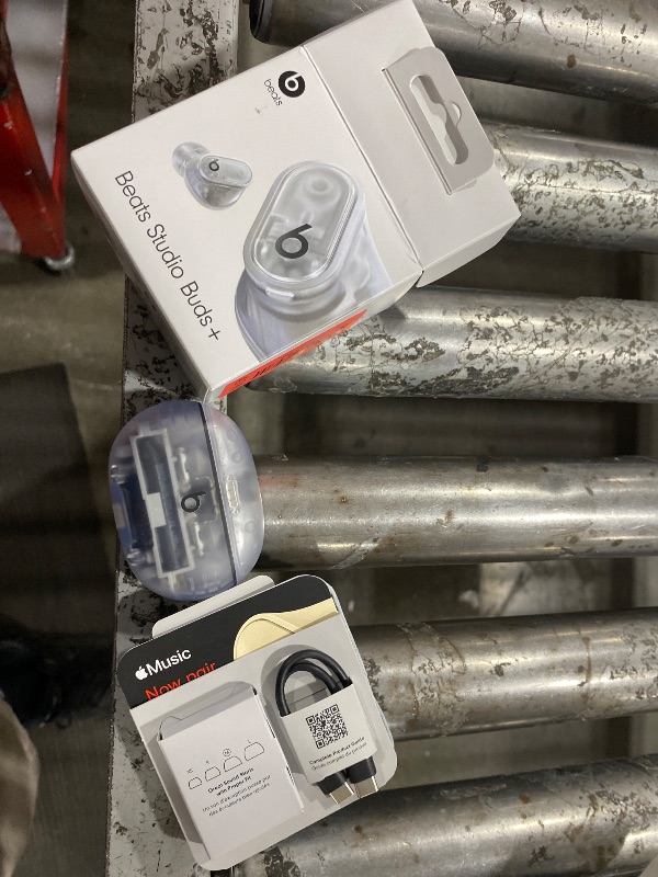 Photo 1 of Beats Studio Buds + | True Wireless Noise Cancelling Earbuds, Enhanced Apple & Android Compatibility, Built-in Microphone, Sweat Resistant Bluetooth Headphones, Spatial Audio - Transparent