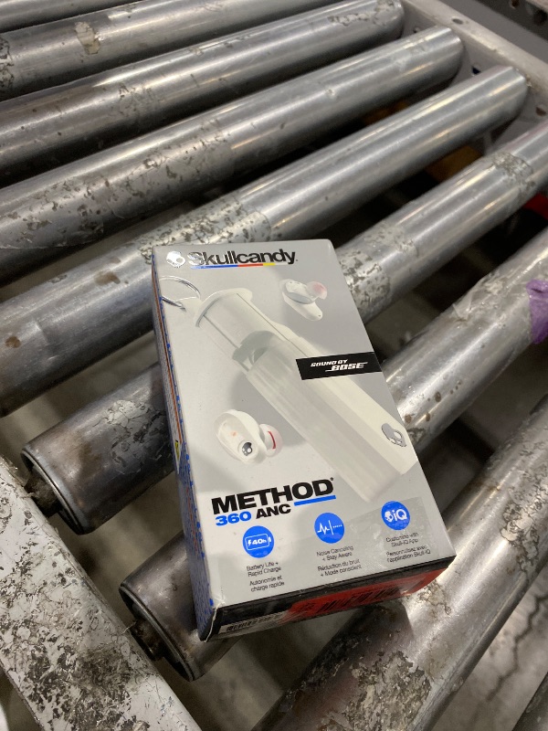 Photo 1 of Skullcandy Method 360 ANC Wireless Earbuds, Sound by Bose, Bluetooth Headphones, Premium Noise Cancelling, Up to 40 Hrs Battery, Sweat and Water Resistant, Microphone for iPhone Android - Bone