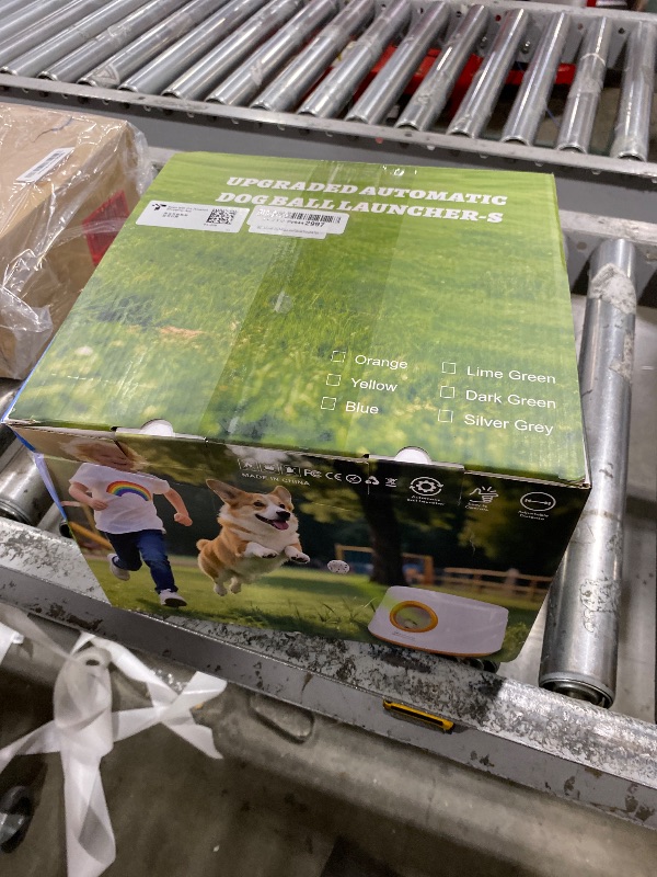 Photo 1 of Automatic Dog Ball Launcher, Upgraded Dog Ball Throw Launcher, Adjustable Distance 20-45FT, for Small/Medium Dogs, with 3 2.3-inch ETPU Balls, Indoor and Outdoor Interactive Toys