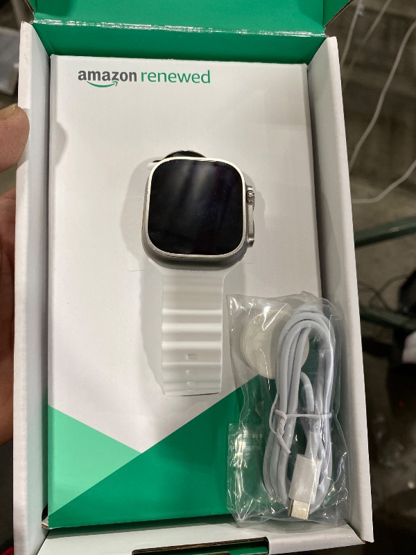 Photo 1 of Apple Watch Ultra 2 [GPS + Cellular, 49mm] - Titanium Case With White Ocean Band, One Size (Renewed Premium)