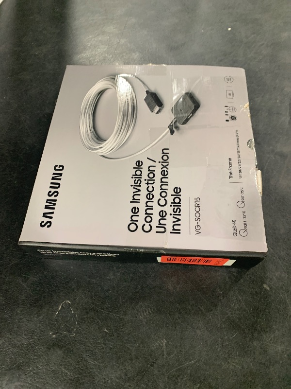 Photo 1 of Samsung 15m One Invisible Connect Cable for QLED 4K & The Frame TVs (Model) - White - VG-SOCR15/ZA