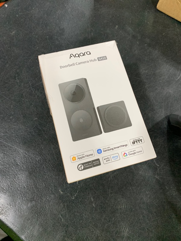 Photo 1 of Aqara Smart Doorbell Camera G410 with Chime, 2K, HomeKit Secure Video, 2-Way Audio, Built-in Matter Hub, Wireless/Wired, Supports Apple Home, Alexa, Google, Home Assistant, 2.4G/5GHz Wi-Fi, Black