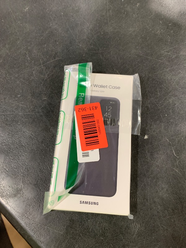 Photo 1 of Samsung Galaxy S24+ Plus S-View Wallet Phone Case, Protective Cover with Smart Small Screen View, Finger Tap Control, Slim Design, Card Holder Pocket, US Version, EF-ZS926CBEGUS, Black