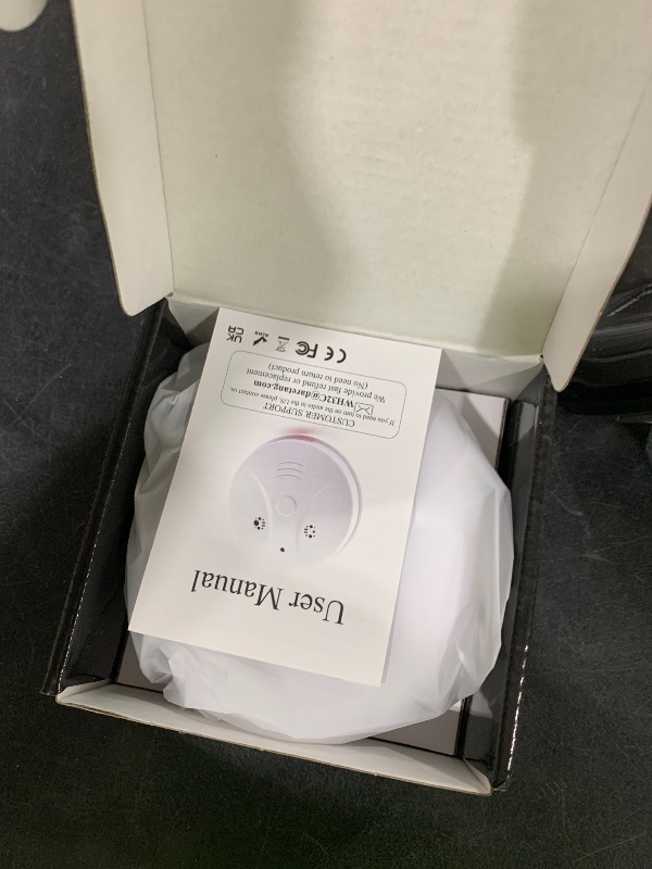 Photo 1 of WFULM 1080P HD Nanny Cam WiFi Surveillance Camera for Indoor Smoke Detector Camera with Motion Detection, Night Vision for Home Security