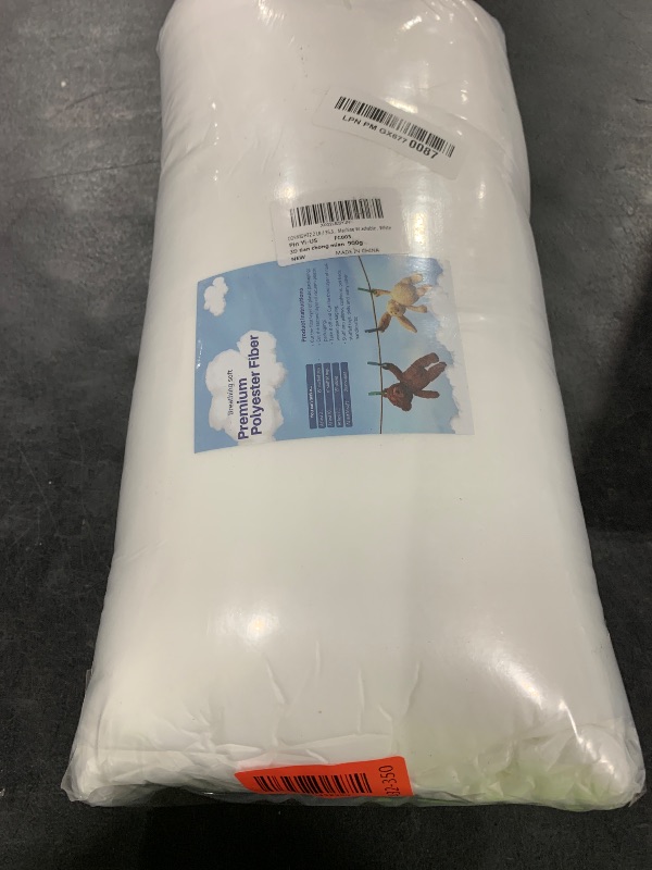 Photo 1 of 2.2 LB / 35.3 Ounce Premium Polyester Fiber Stuffing for Stuffed Animals, Pillows, Quilts, Paddings, Pouf, Fiberfill, Stuffing, Machine Washable, White