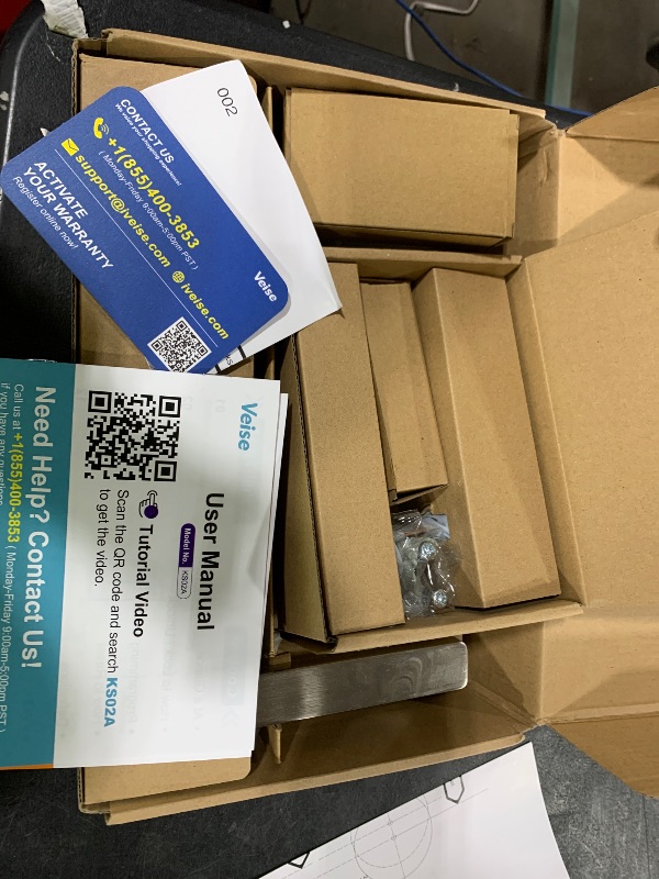 Photo 1 of Veise Fingerprint Door Lock Set, Keyless Entry Door Lock, Front Handle Set, Electronic Keypad Deadbolt with Lever Handle, 2 Keys, Auto-Locking, One-time Codes, Easy to Install, Satin Nickel