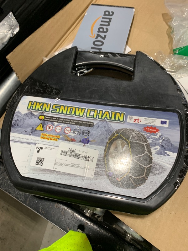 Photo 1 of Auto Tightening Snow Chains Tire Chains For Cars Suv Pickup Trucks - Auto Tightening 1 Min Quick Fit AND Easy Installation, Reusable Universal Emergency Traction Snow Chains - Set of 2?HKN120?