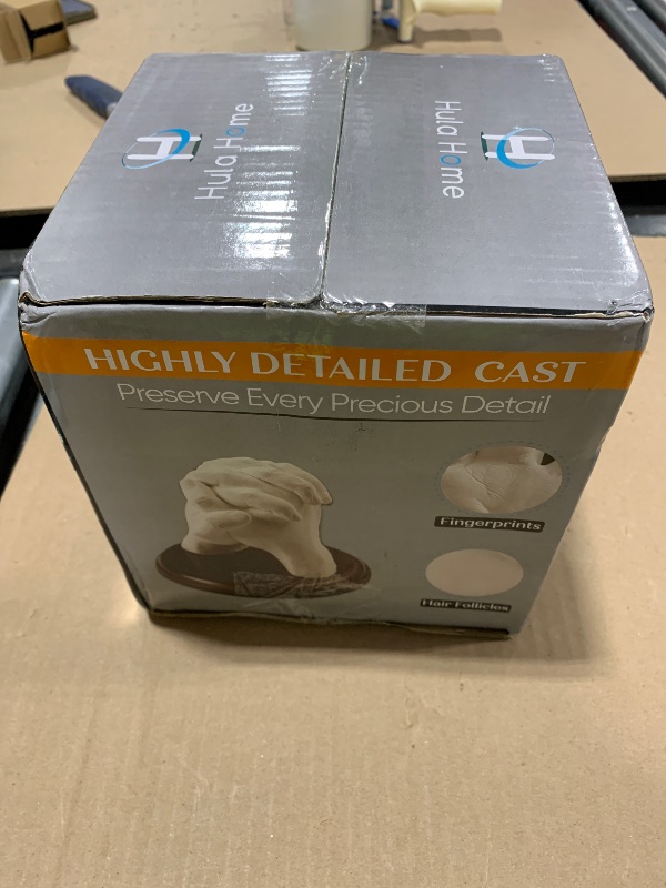 Photo 1 of Hula Home Hand Casting Kit for Couples or Family with Mounting Plaque | Anniversary DIY Gifts Her & Him, Keepsake Sculpture Wedding Kids,