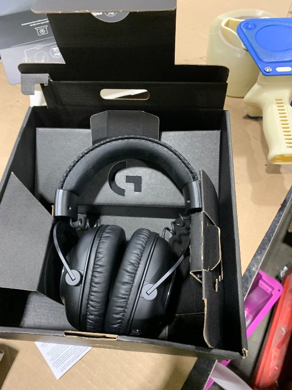 Photo 1 of Logitech G Pro X Wired Gaming Headset: Blue VO!CE Detachable Boom Mic, DTS 7.1, 50 mm Drivers, USB/3.5mm Aux, Spare Memory Foam Ear Pads, USB DAC & Bag Included - Black