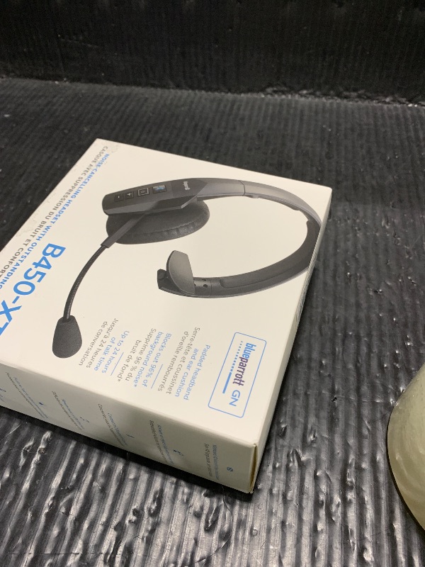 View 3 of BlueParrott B450-XT Mono Bluetooth Wireless Headphones 96% Noise Canceling Over Head Trucker Headset with Mic, All Day Comfort Padded Headband, 300 ft. Wireless Range, 24 hrs. Talk Time, Black