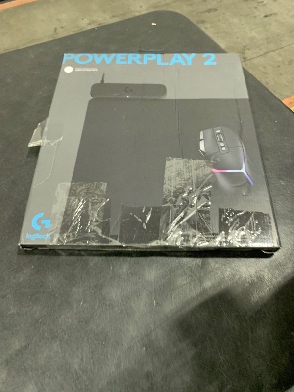 Photo 1 of Logitech G POWERPLAY 2 Wireless Charging Mouse Pad for Compatible Gaming Mice, 34.5 X 28.4 cm (13.5 x 11.2 inches), 3.5 mm Height, for PC/Mac - Black