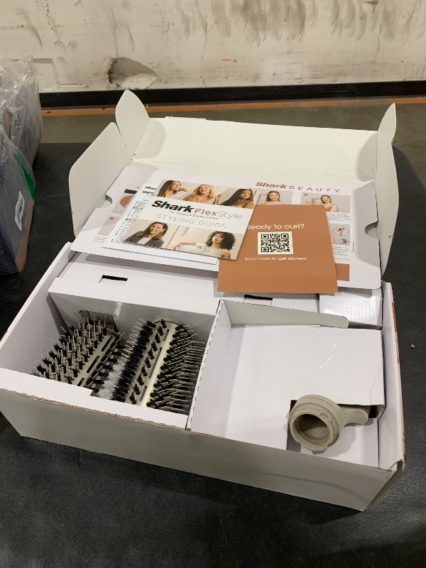 Photo 1 of Shark FlexStyle Air Styling & Drying System, Powerful Hair Dryer Brush & Multi-Styler with Auto-Wrap Curlers, Paddle Brush, Oval Brush, Concentrator Attachment, Stone, HD430