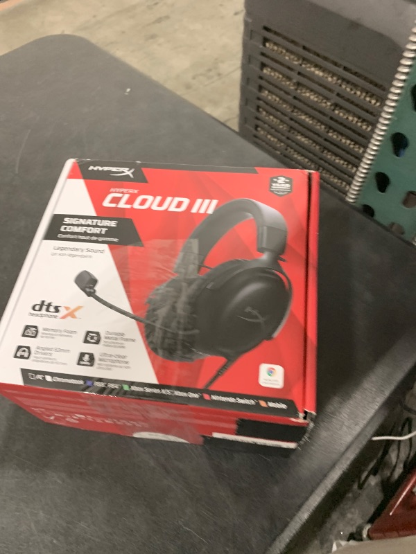 Photo 1 of HyperX Cloud III – Wired Gaming Headset, PC, PS5, Xbox Series X|S, Angled 53mm Drivers, DTS Spatial Audio, Memory Foam, Durable Frame, Ultra-Clear 10mm Mic, USB-C, USB-A, 3.5mm – Black