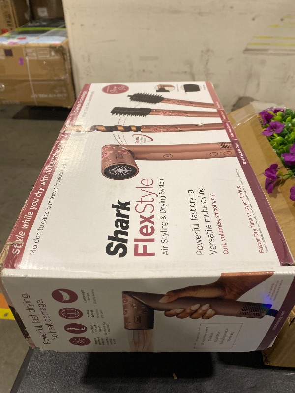 Photo 1 of Shark FlexStyle Air Styling & Drying System, Powerful Hair Dryer Brush & Multi-Styler with Auto-Wrap Curlers, Concentrator Attachment and Storage Bag, Blossom Bliss, HD432RS
