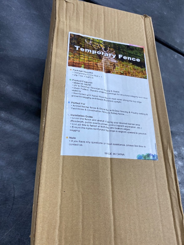 Photo 1 of 5x100ft Deer Fence Netting, Plastic Mesh Fence Heavy Duty Garden Fence Animal Barrier Garden Netting for Plants Fruit Trees Vegetables Against Deer, Birds, Rabbits, Chickens and Other Animals, Green