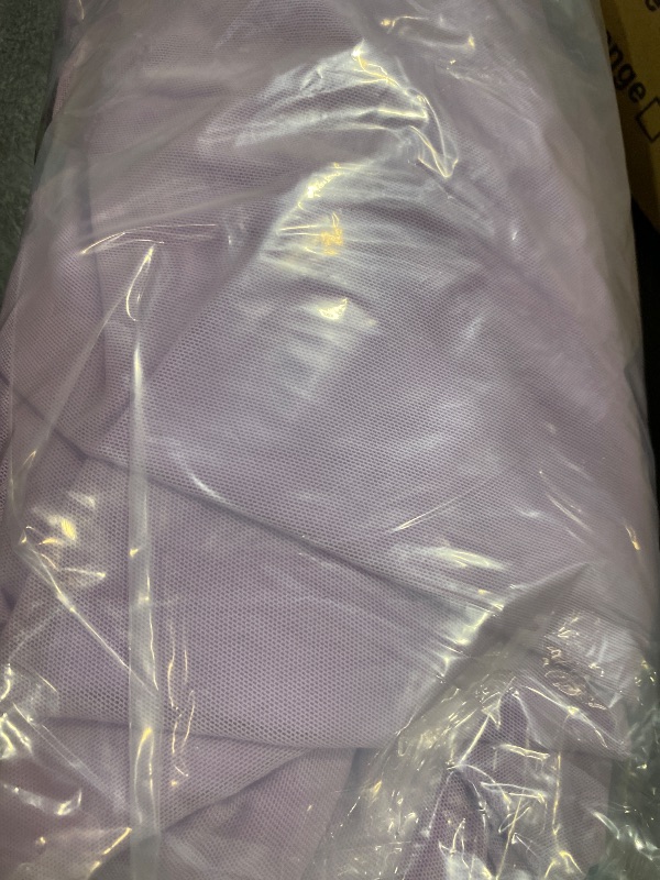 Photo 1 of AISWI Cape Maternity Mesh Dress One Shoulder Maxi Mermaid Pregnancy Dress with Brooch Formal Baby Shower Photoshoot, Light Purple, Small