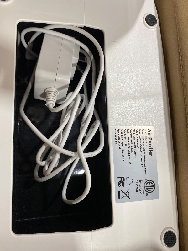 Photo 1 of ECOSELF Smart Air Purifier for Home Large Rooms, with WiFi Control, Covers Up to 2400 Ft², Smart Mode, AQI Display, 22dB Sleep Mode & Aromatherapy with 2X-Power Filtration, HAP603WF, White