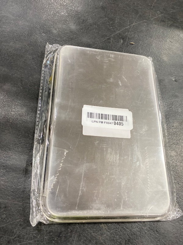 Photo 1 of 2 Pcs Baking Sheet, Stainless Steel Small Rectangular Cookie Sheets Trays for Baking, Easy Clean (Rectangular 9 x 5.8 x 0.5 in)