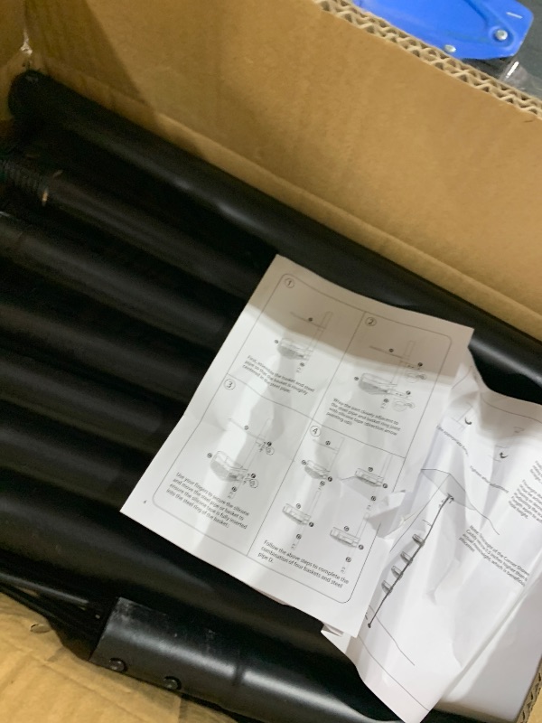 Photo 1 of cutefafa Rustproof Corner Shower Caddy Tension Pole, 4 Large Baskets for Bathtub Shampoo Storage Organizer Bathroom Height Adjustable Shelves from 23.6 to 114.5 Inch with Towel Bar