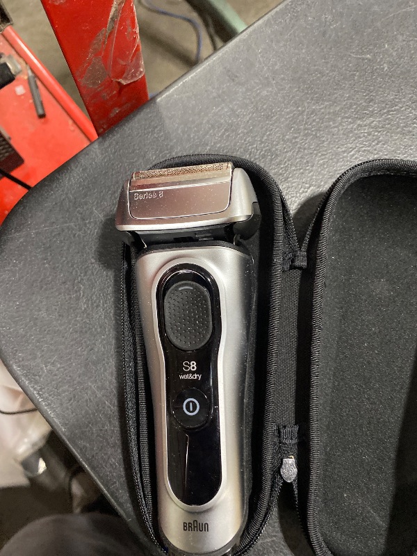 Photo 1 of Braun Series 8 Electric Razor for Men, with 4+1 Shaving Elements & Precision Long Hair Trimmer, Close & Gentle Even on Dense Beards, Wet & Dry Electric Razor with 60min Runtime, 8517s Galvano Silver