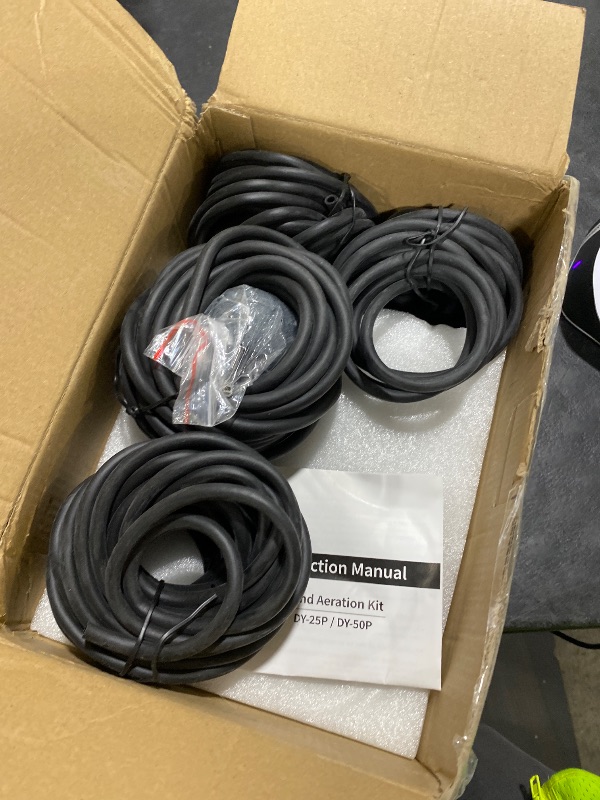 Photo 1 of Devopet Pond Aerators for Outdoor Koi Ponds, Air Pump for Pond up to 3500 Gallons, All-in-One Flow Adjustable Pond Aeration Kit Pond Deicer with Double Outlet Airline Tubing Air Stones Check Valves