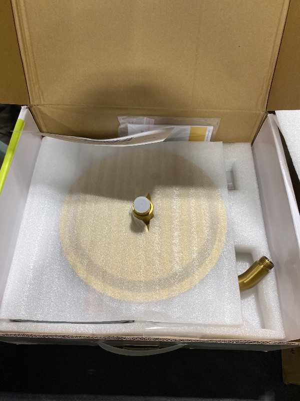 Photo 1 of BESy Shower System with 10 Inch Round Rain Shower Head and Handheld Wall Mounted, High Pressure Rainfall Shower Faucet Fixture Combo Set with 2 in 1 Handheld Showerhead for Bathroom, Brushed Gold