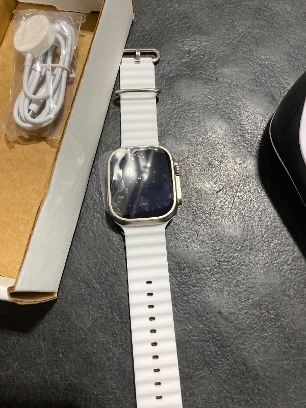 Photo 1 of Apple Watch Ultra 2 [GPS + Cellular, 49mm] - Titanium Case With White Ocean Band, One Size (Renewed)